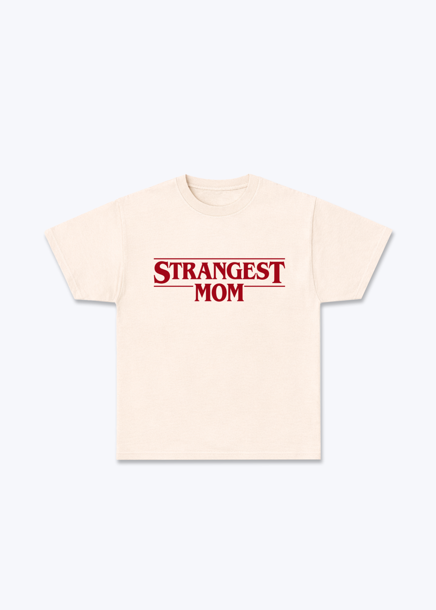 Strangest Mom Regular Shirt - Beige Front (Designed)
