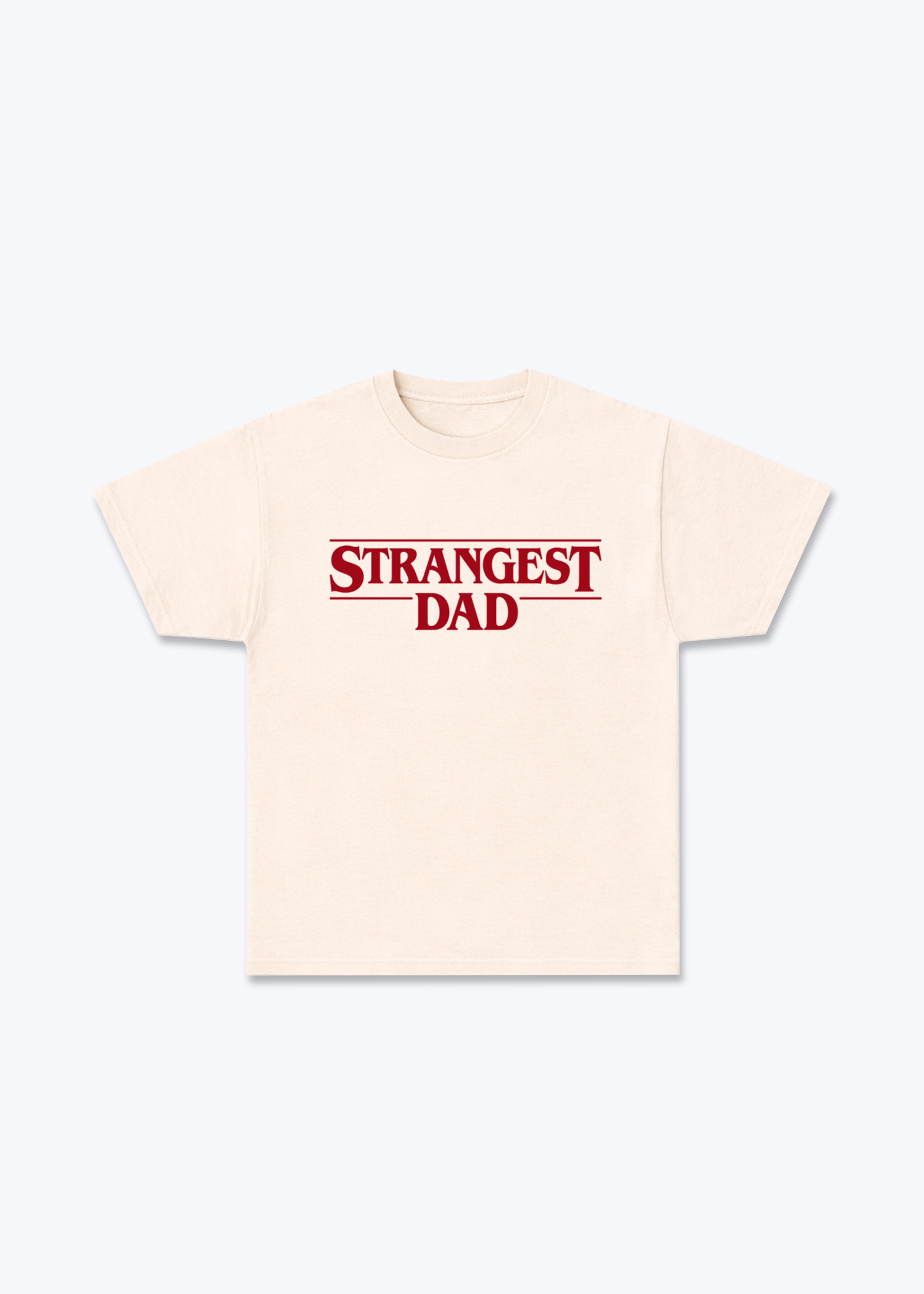 Strangest Dad Regular Shirt - Beige Front (Designed)
