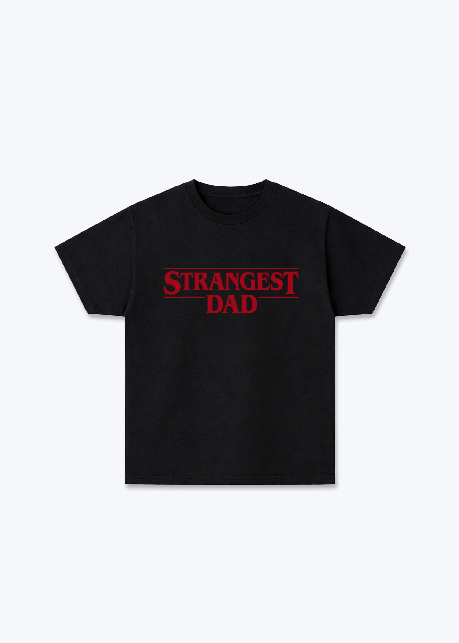Strangest Dad Regular Shirt - Black Front (Designed)