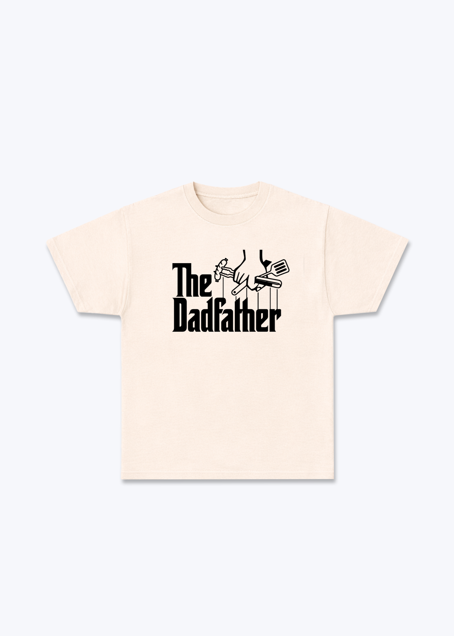 The Dadfather Regular Shirt - Beige Front (Designed)