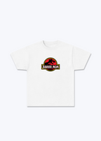 Jurassic Mom Regular Shirt - White Front (Designed)