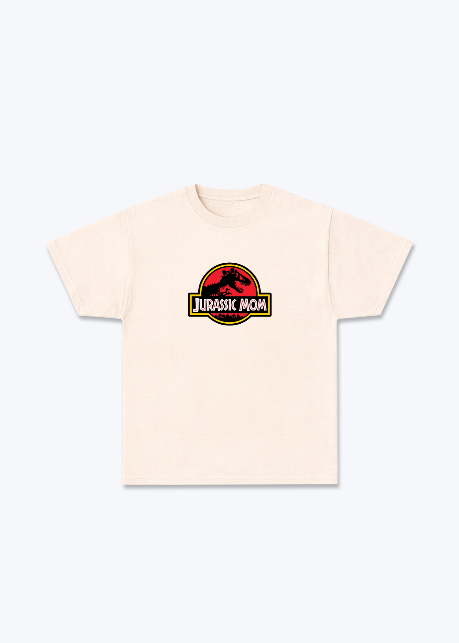 Jurassic Mom Regular Shirt - Beige Front (Designed)