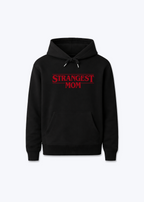 Strangest Mom Regular Hoodie - Black Front (Designed)
