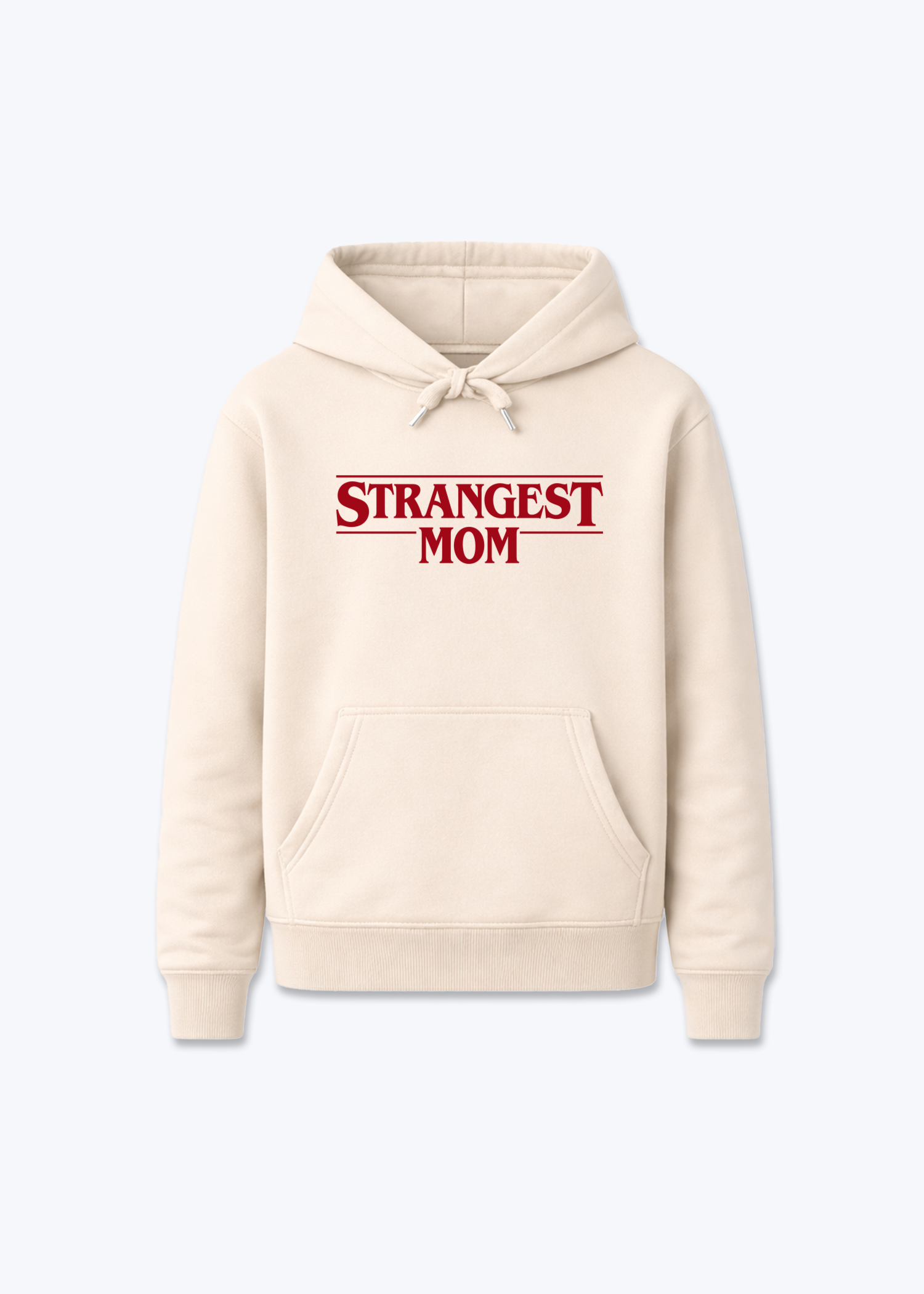 Strangest Mom Regular Hoodie - Beige Front (Designed)