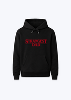 Strangest Dad Regular Hoodie - Black Front (Designed)