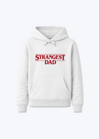 Strangest Dad Regular Hoodie - White Front (Designed)