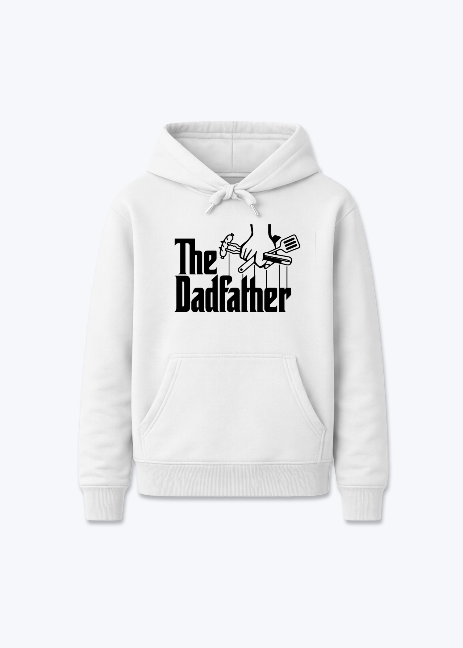 The Dadfather Regular Hoodie - White Front (Designed)