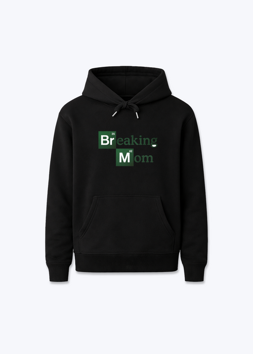 Breaking Mom Regular Hoodie - Black Front (Designed)