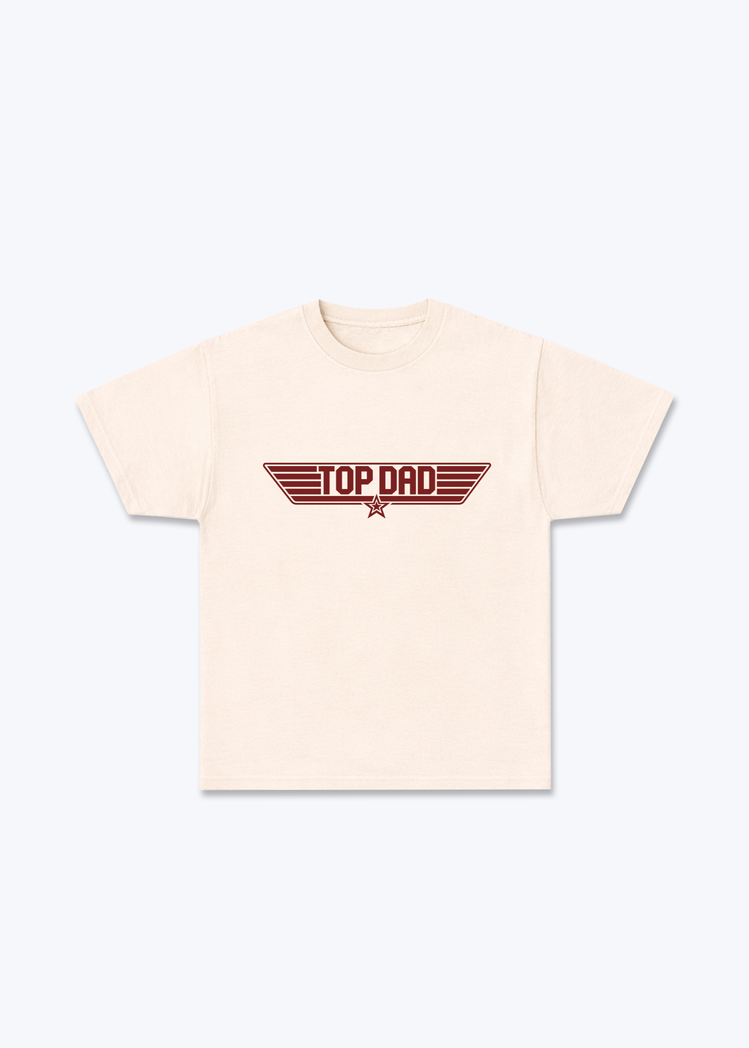 Top Dad Regular Shirt - Beige Front (Designed)