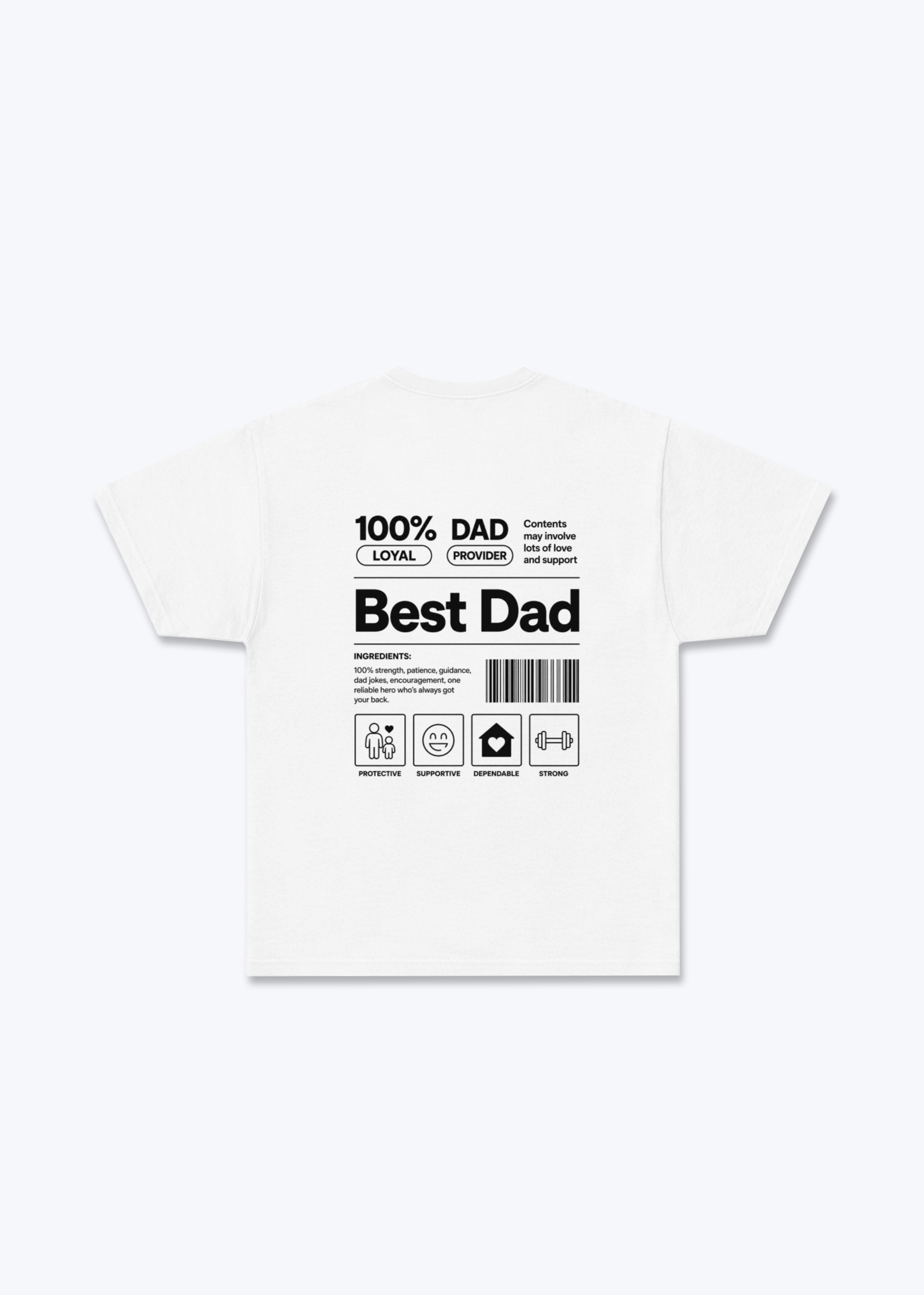 Best Dad Regular Shirt - White Back (Designed)