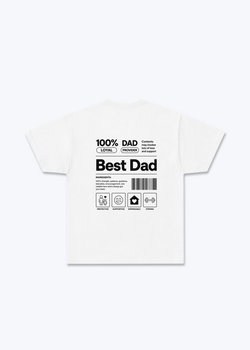 Best Dad Regular Shirt - White Back (Designed)