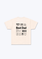 Best Dad Regular Shirt - Beige Back (Designed)