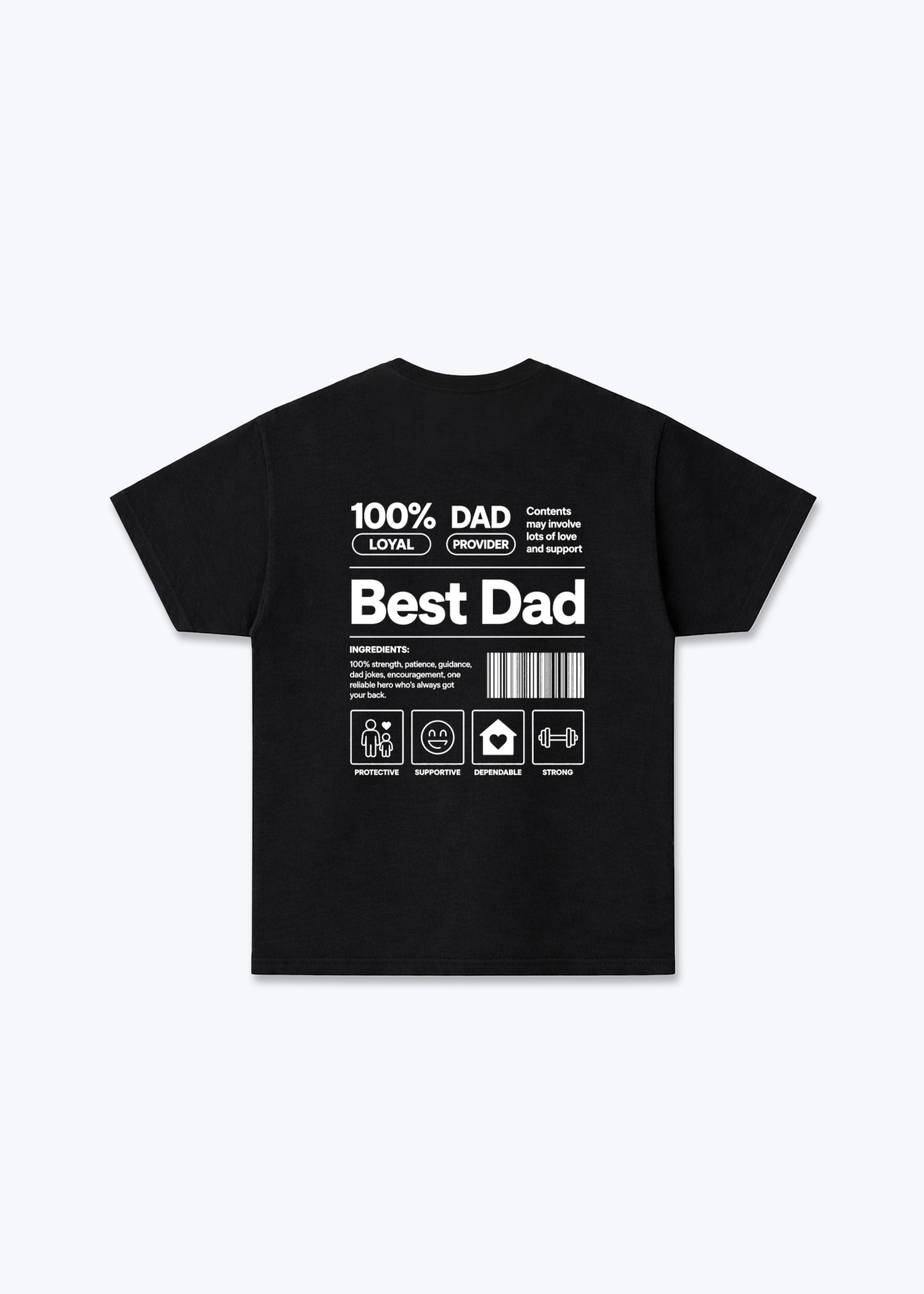 Best Dad Regular Shirt - Black Back (Designed)