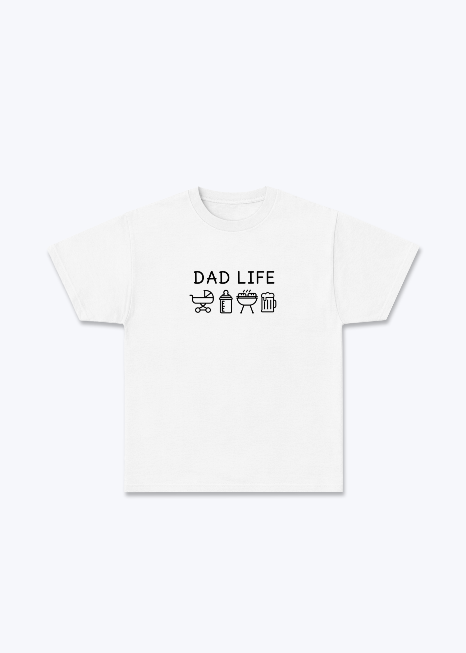 DAD LIFE Regular Shirt - White Front (Designed)