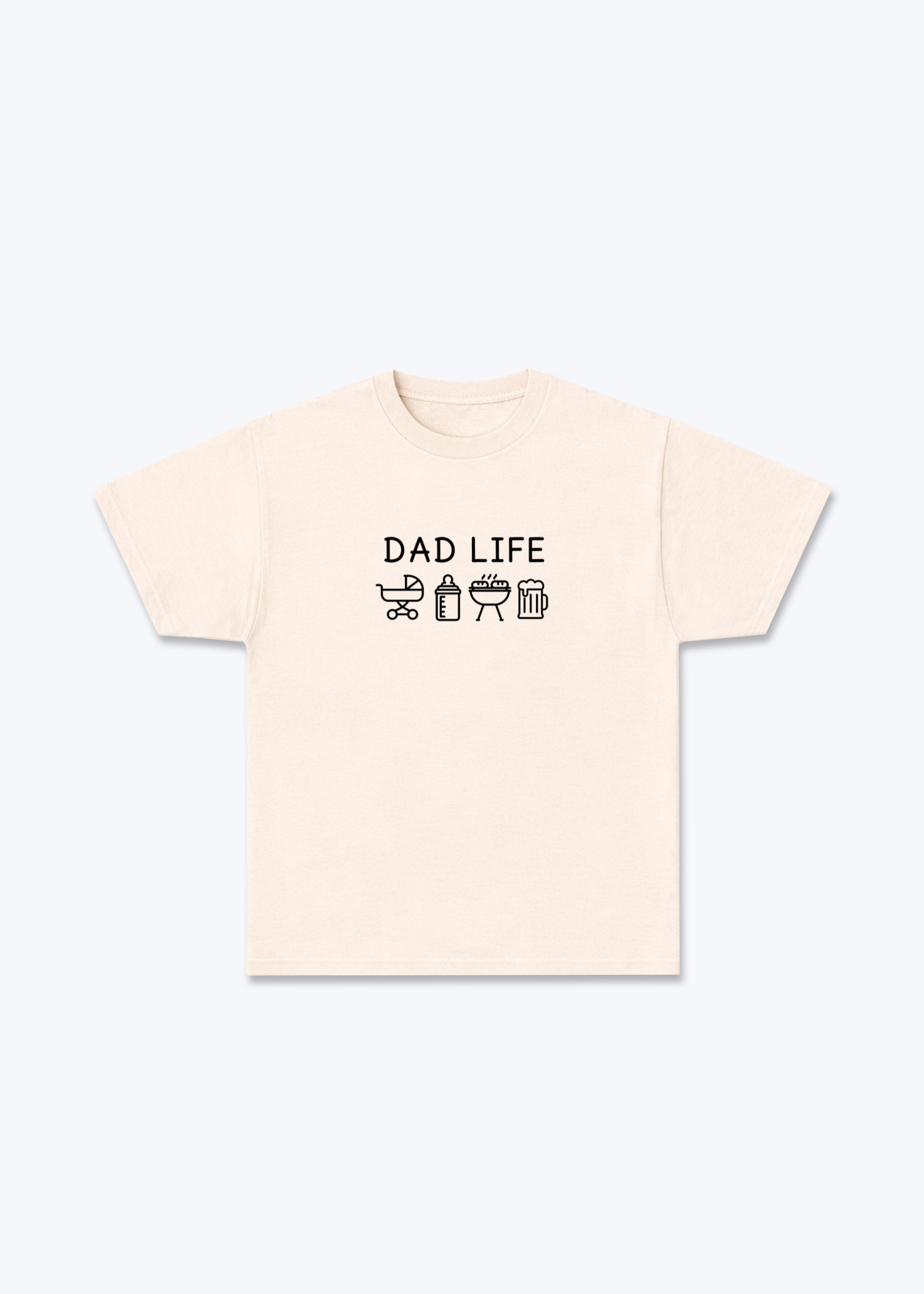 DAD LIFE Regular Shirt - Beige Front (Designed)
