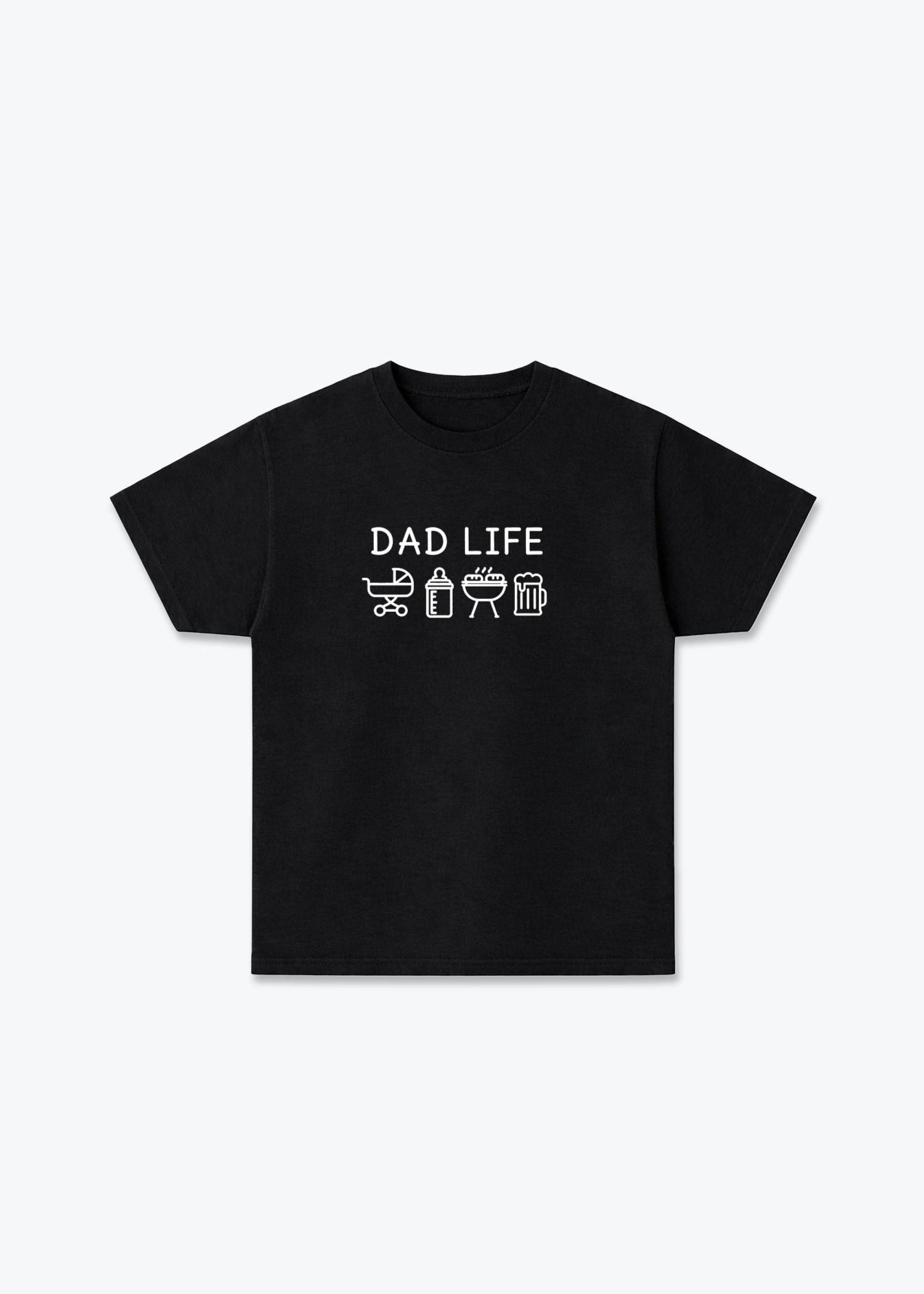 DAD LIFE Regular Shirt - Black Front (Designed)