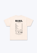 Mom 100% Regular Shirt - Beige Back (Designed)